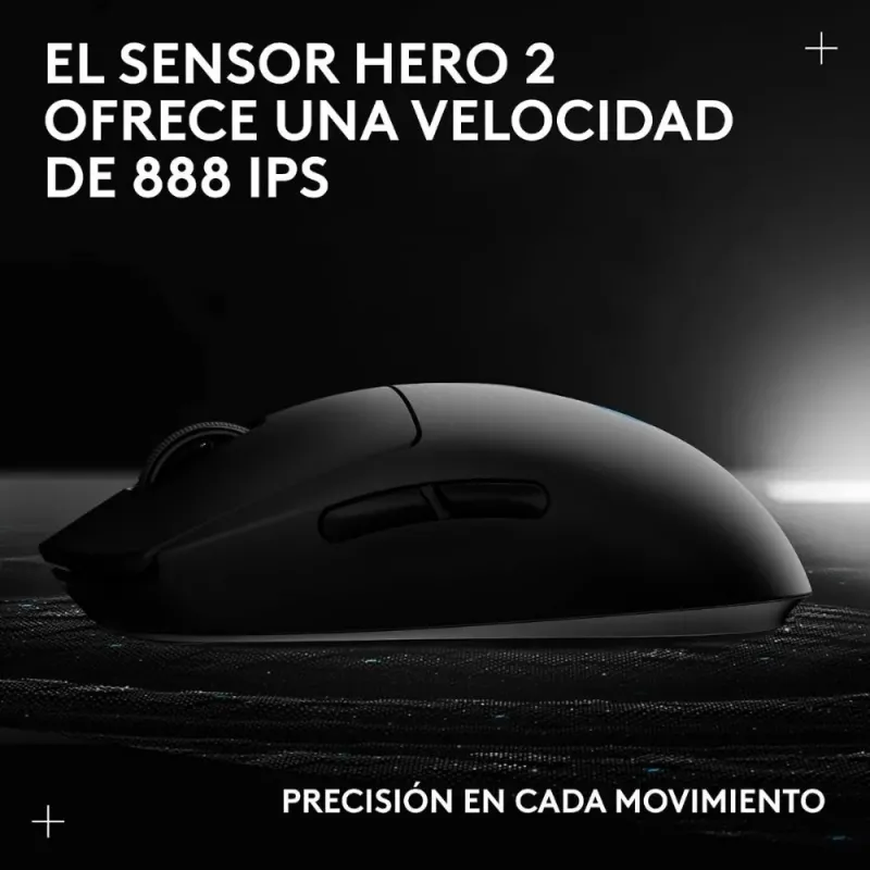 Logitech G Pro 2 Lightspeed, Bluetooth, Inalámbrico, 44.000 ppp, Ambidiestro - Ratón Gaming