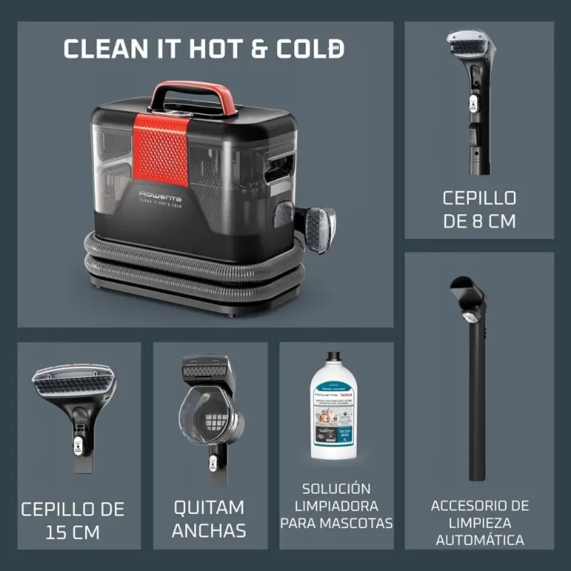 Rowenta Clean It Hot & Cold: aspiradora tapicerías 1150W