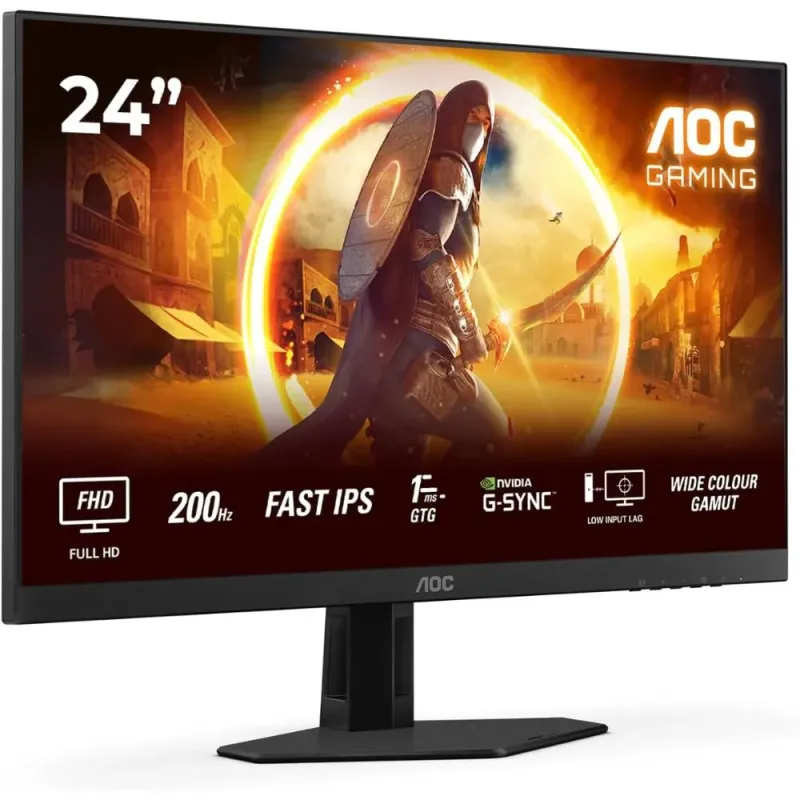 AOC Monitor Gaming 24 Pulgadas 200Hz Panel Fast IPS, 1ms GtG, 24G4HRE