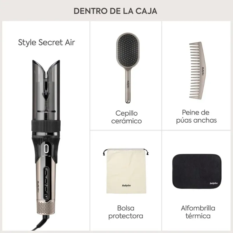 BaByliss Style Secret Air Rizador de Pelo Automatico
