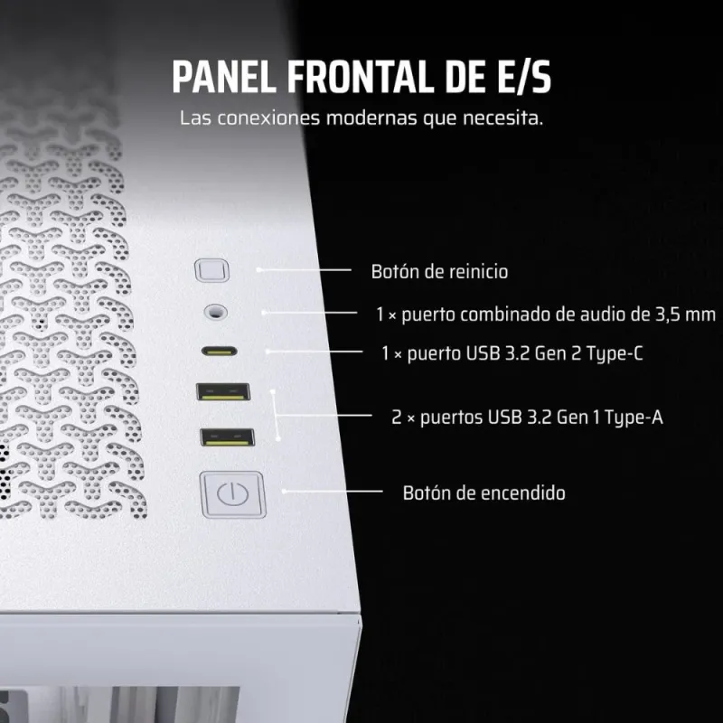 Corsair 3500X Torre Blanca ATX | Chasis Gaming Cristal Templado