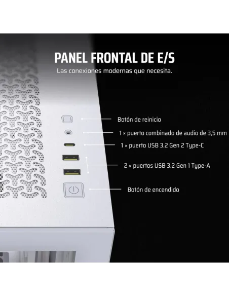 Corsair 3500X Torre Blanca ATX | Chasis Gaming Cristal Templado