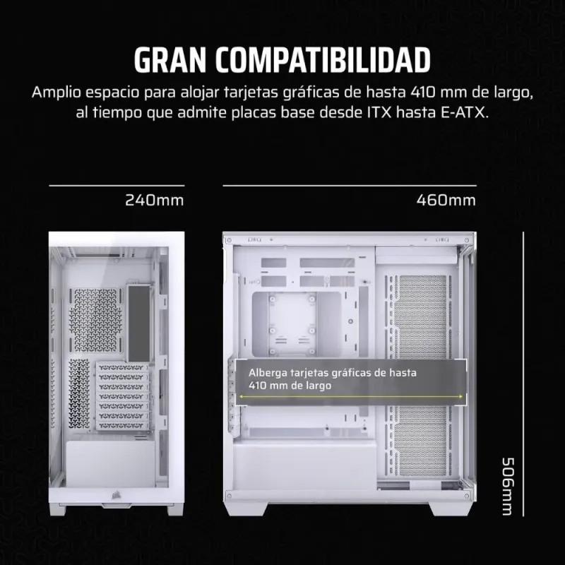 Corsair 3500X Torre Blanca ATX | Chasis Gaming Cristal Templado