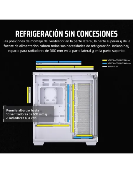 Corsair 3500X Torre Blanca ATX | Chasis Gaming Cristal Templado