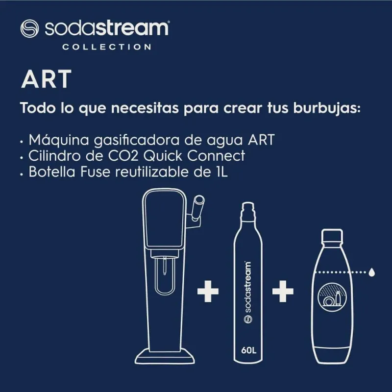 Gasificador de agua Art SodaStream - Agua con gas manual