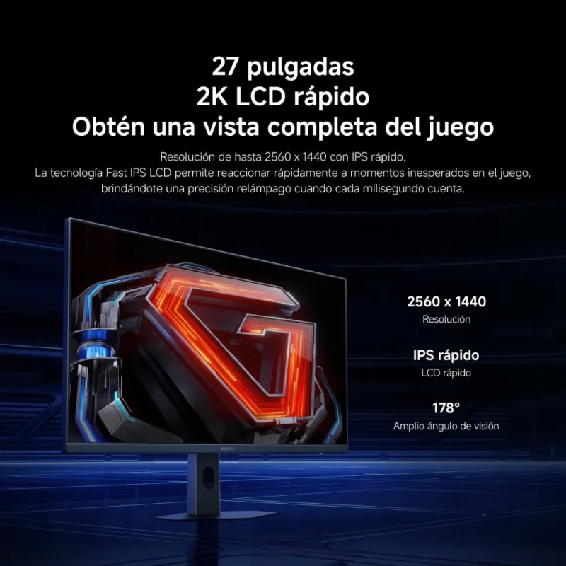 Xiaomi Monitor Gaming 2K 27 Pulgadas, 200Hz, 1ms GTG, HDR 400, P27QDB-RGGL