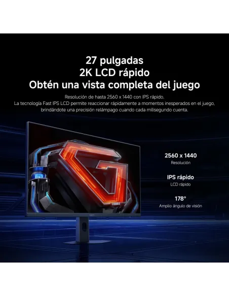 Xiaomi Monitor Gaming 2K 27 Pulgadas, 200Hz, 1ms GTG, HDR 400, P27QDB-RGGL