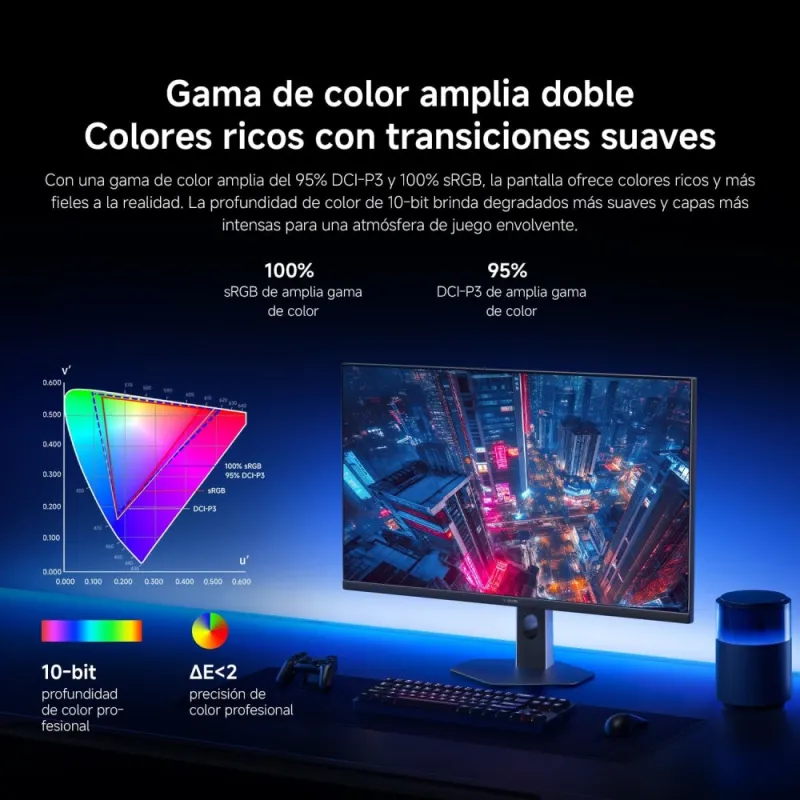 Xiaomi Monitor Gaming 2K 27 Pulgadas, 200Hz, 1ms GTG, HDR 400, P27QDB-RGGL