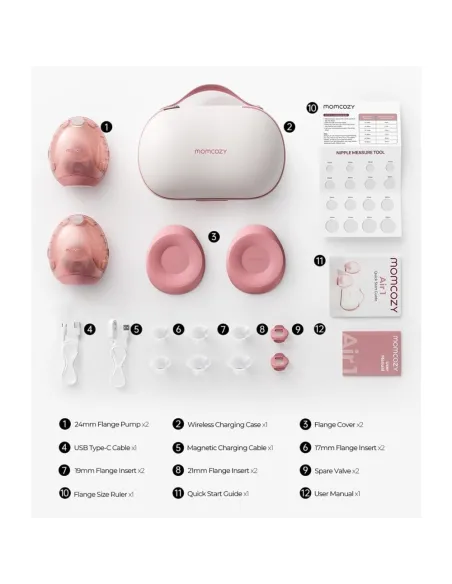 Momcozy Sacaleches Doble Portatil Air1 Unico