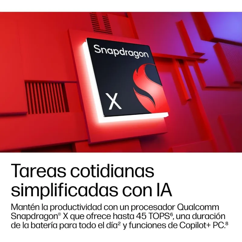 HP OmniBook 5 14-he0016ns Copilot+ PC Ordenador Portátil 14'' 2K Snapdragon X Plus 32GB RAM 1TB SSD Windows 11 Home