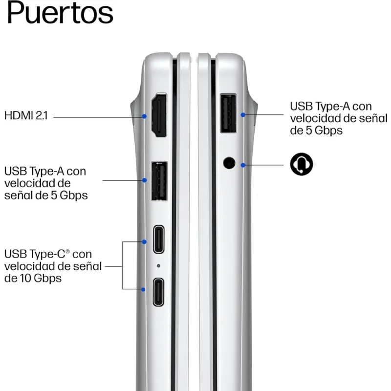 HP OmniBook 5 14-he0016ns Copilot+ PC Ordenador Portátil 14'' 2K Snapdragon X Plus 32GB RAM 1TB SSD Windows 11 Home