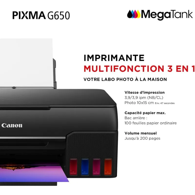 Canon Pixma G650 Megatank Impresora Fotográfica 3 en 1