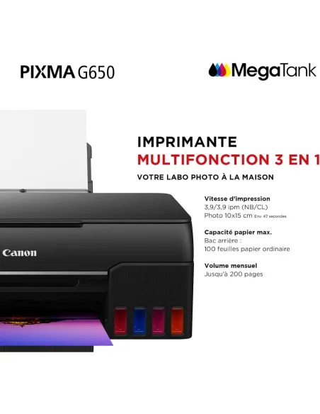 Canon Pixma G650 Megatank Impresora Fotográfica 3 en 1