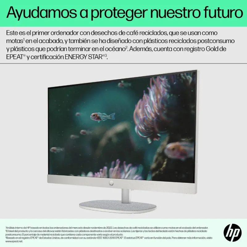 HP All-in-One 24-cr0013ss Ordenador Sobremesa 23,8'' Full HD Intel Core i3-N300 8GB RAM 512GB SSD