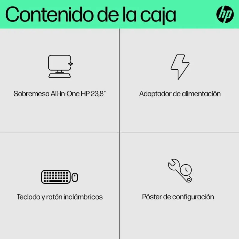 HP All-in-One 24-cr0013ss Ordenador Sobremesa 23,8'' Full HD Intel Core i3-N300 8GB RAM 512GB SSD