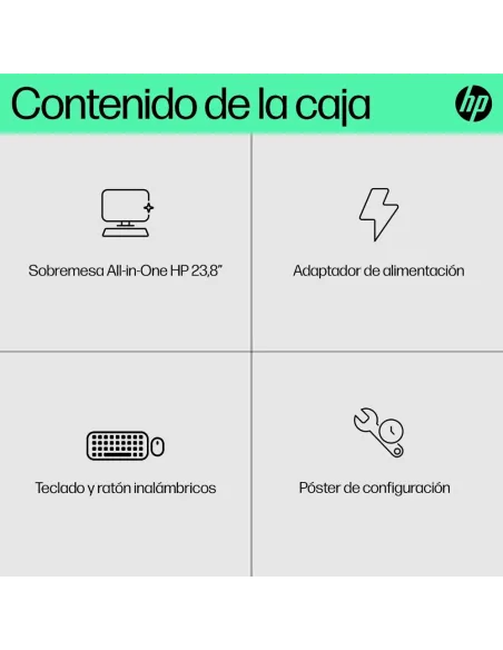 HP All-in-One 24-cr0013ss Ordenador Sobremesa 23,8'' Full HD Intel Core i3-N300 8GB RAM 512GB SSD