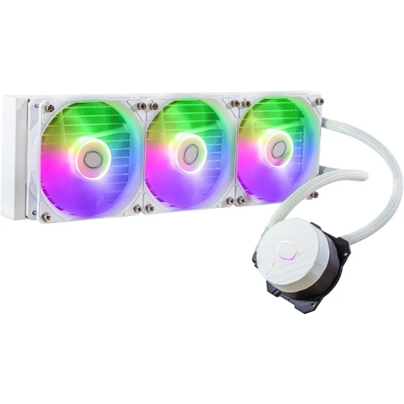 Cooler Master MasterLiquid 360 Core II Refrigeración Líquida CPU AIO 360mm ARGB TDP 280W Multisocket Blanco