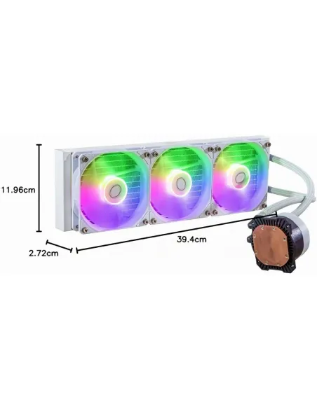 Cooler Master MasterLiquid 360 Core II Refrigeración Líquida CPU AIO 360mm ARGB TDP 280W Multisocket Blanco