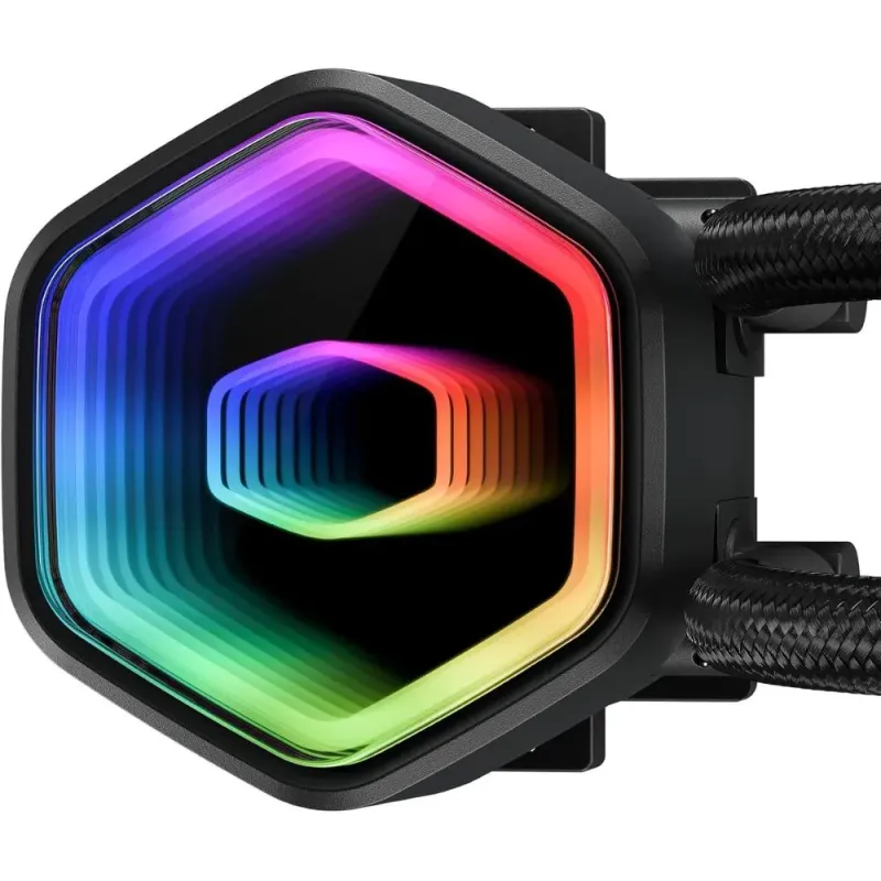 Cooler Master MasterLiquid 360 Core II CPU-Wasserkühlung AIO 360mm ARGB Infinity-Spiegel Multisockel Schwarz