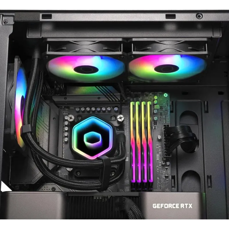 Cooler Master MasterLiquid 360 Core II CPU-Wasserkühlung AIO 360mm ARGB Infinity-Spiegel Multisockel Schwarz