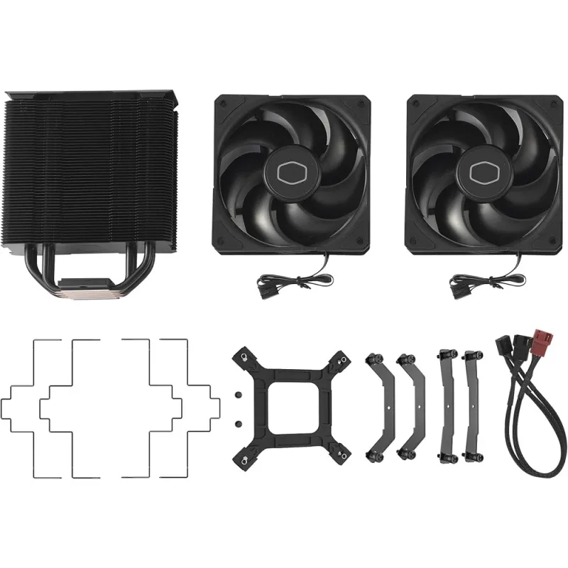 Cooler Master Hyper 612 APEX Disipador CPU Torre 6 Tubos Calor Doble Ventilador 120mm Multisocket Negro