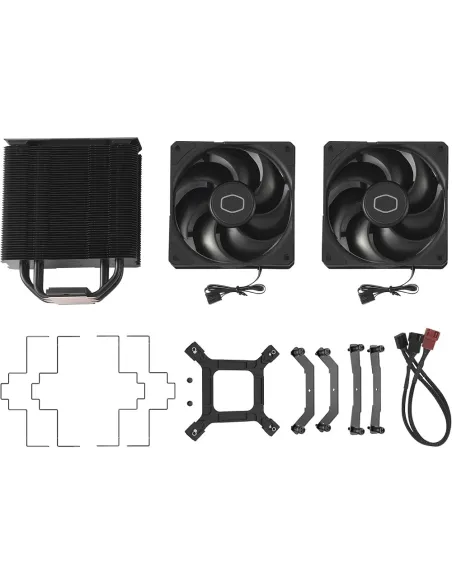 Cooler Master Hyper 612 APEX Disipador CPU Torre 6 Tubos Calor Doble Ventilador 120mm Multisocket Negro