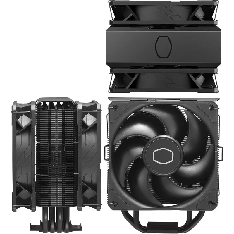 Cooler Master Hyper 612 APEX Disipador CPU Torre 6 Tubos Calor Doble Ventilador 120mm Multisocket Negro