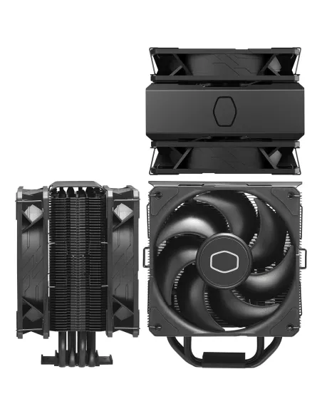 Cooler Master Hyper 612 APEX Disipador CPU Torre 6 Tubos Calor Doble Ventilador 120mm Multisocket Negro