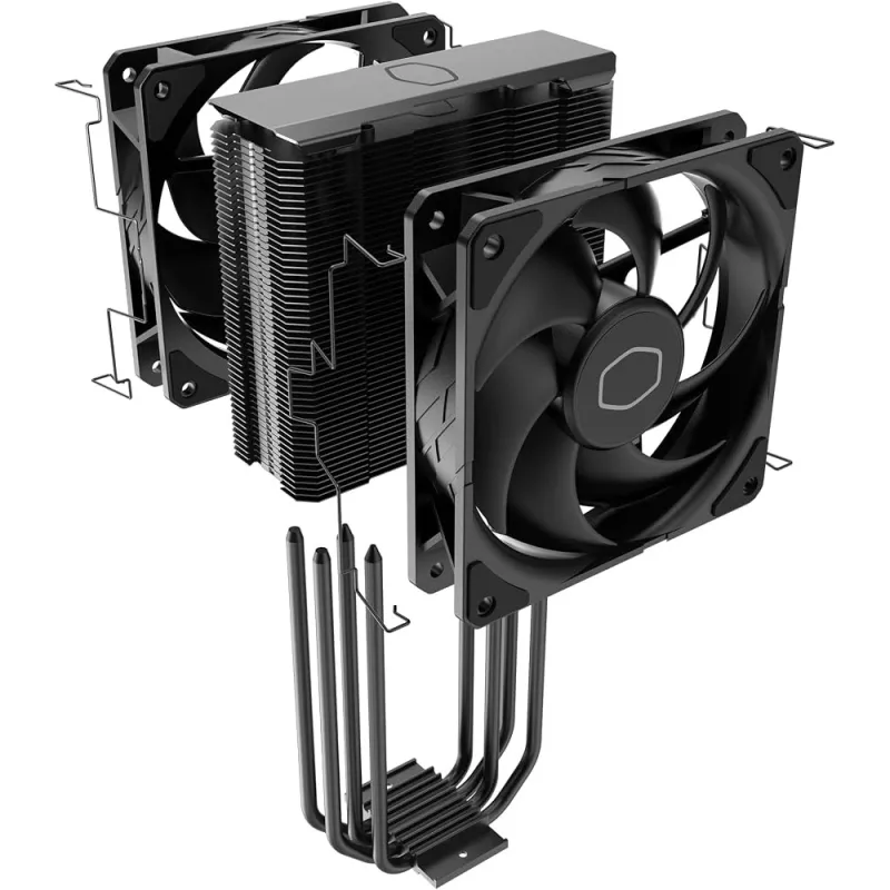 Cooler Master Hyper 612 APEX Disipador CPU Torre 6 Tubos Calor Doble Ventilador 120mm Multisocket Negro