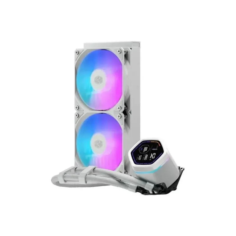 Cooler Master MasterLiquid Core Nex Digital 240 CPU-Wasserkühlung AIO 240mm ARGB LED-Display 2,1'' Multisockel Weiß