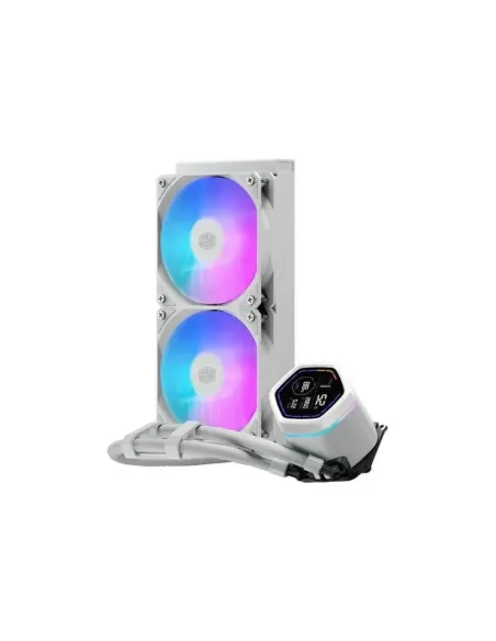 Cooler Master MasterLiquid Core Nex Digital 240 Refrigeración Líquida CPU AIO 240mm ARGB Pantalla LED 2,1'' Multisocket Blanco