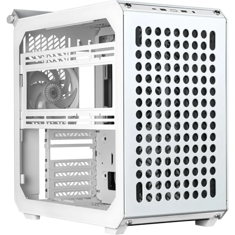 Cooler Master Qube 500 PC-Gehäuse Midi-Tower ATX Micro-ATX Mini-ITX Seitenfenster USB-C 2x USB-A Kabelmanagement Weiß