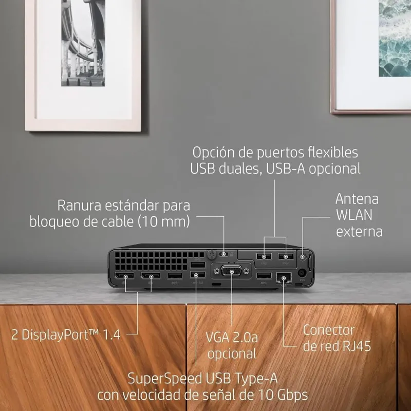 HP EliteDesk 800 Mini G1 Mini PC Ordenador Sobremesa Compacto Intel Core Ultra 5 235 16GB RAM SSD Windows 11 Pr