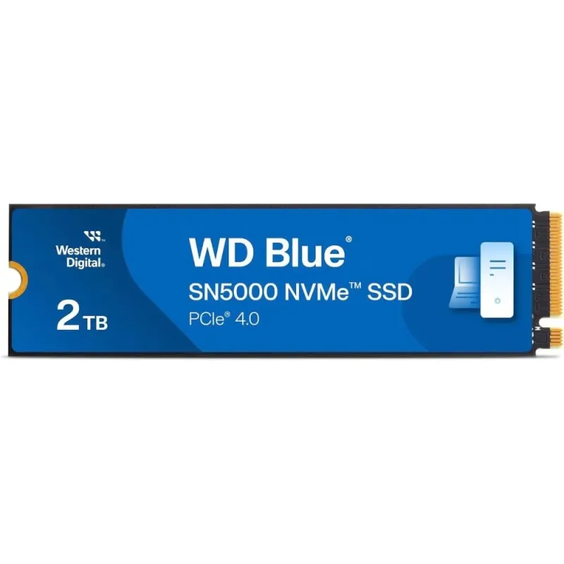 Western Digital Blue SN5000 SSD M.2 NVMe 2TB PCIe Gen4 Disco Duro Sólido Interno hasta 5150MB/s
