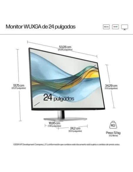 HP Monitor 524pn Serie 5 Pro 24" WUXGA IPS 16:10 Ebony