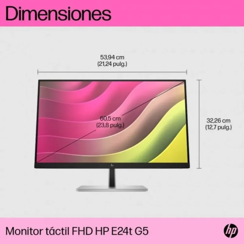 HP Monitor E24t G5 23,8" FHD Táctil