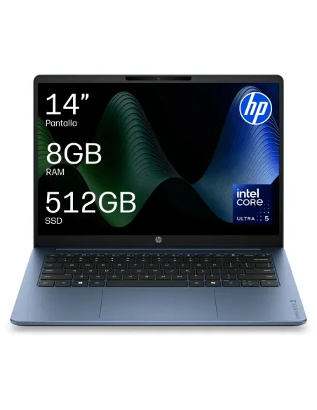 HP OmniBook 3 AI 14-ht0001nsx Ordenador Portátil 14'' 2K Intel Core Ultra 5 225U 8GB RAM 256GB SSD Sin Sistema Operativo