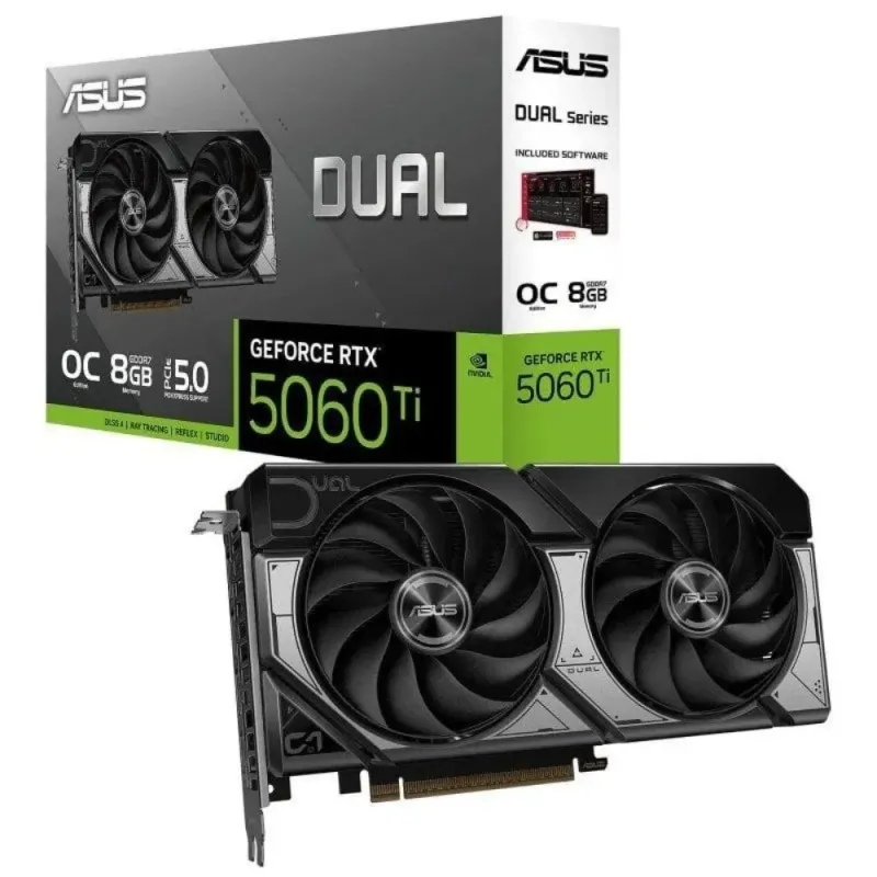 Asus Dual GeForce RTX 5060 Ti 8GB OC GDDR7 - Tarjeta Grafica Gaming