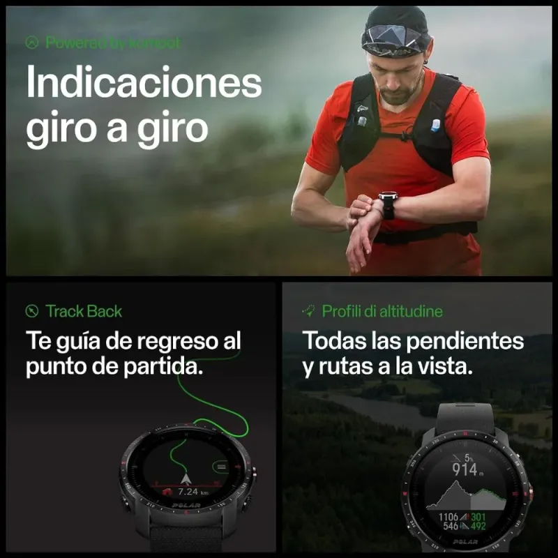 Polar Grit X Pro Titan Smartwatch - Reloj Outdoor Titanio