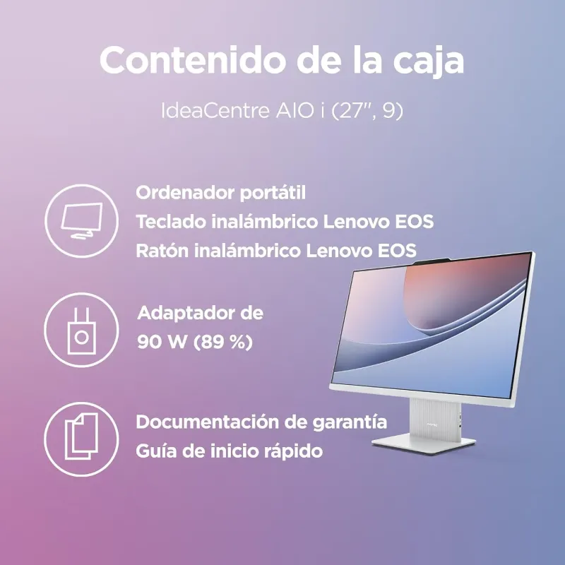 Lenovo IdeaCentre AIO 27IRH9 All-in-One Ordenador Sobremesa 27'' Full HD Intel Core i7-13620H 16GB RAM 1TB SSD Windows 11 Gris