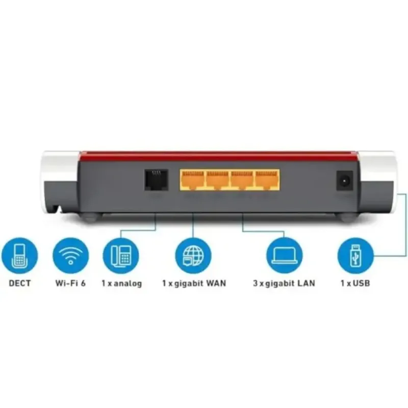 FRITZ!Box 4050 international - Router WiFi 6 Doble Banda Mesh