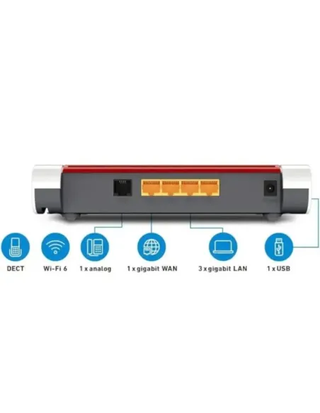 FRITZ!Box 4050 international - Router WiFi 6 Doble Banda Mesh