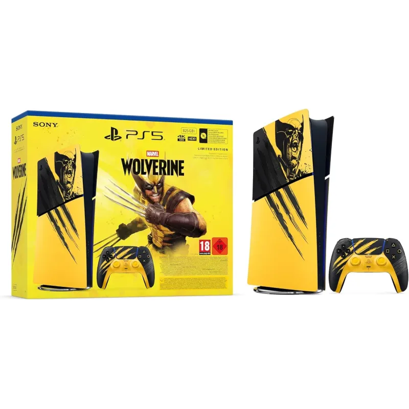 Sony PlayStation 5 Slim Digital Bundle Battle Yellow Marvel's Wolverine Limited Edition