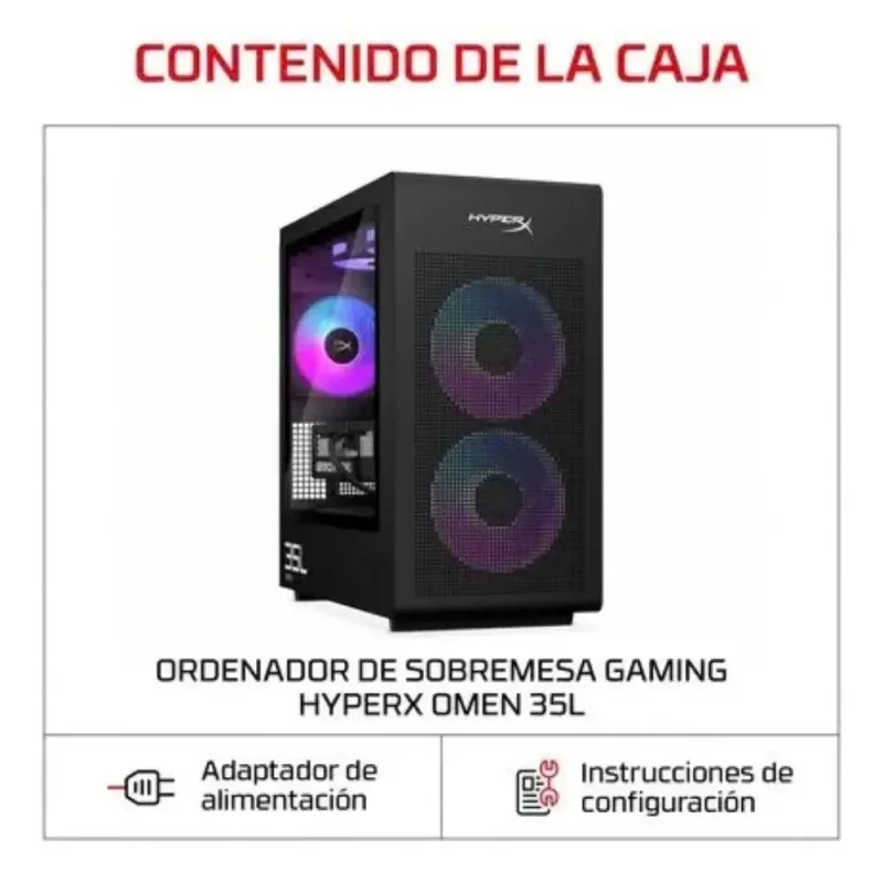 HP OMEN 35L GT18-0008NS PC Gaming Torre Intel Core Ultra 9 270K 32GB RAM Kingston FURY NVIDIA GeForce RTX Windows 11 Home