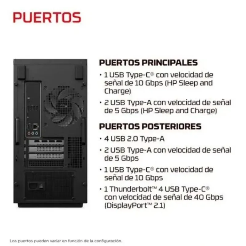 HP OMEN 35L GT18-0008NS PC Gaming Torre Intel Core Ultra 9 270K 32GB RAM Kingston FURY NVIDIA GeForce RTX Windows 11 Home