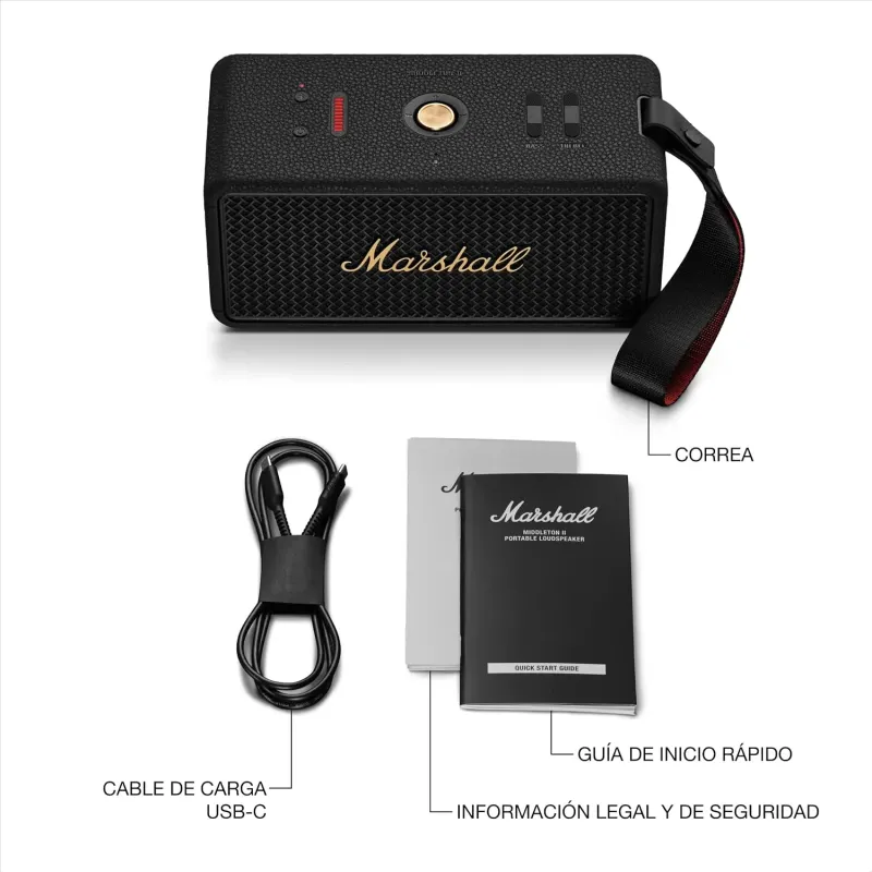 Marshall Middleton II Lautsprecher Black and Brass