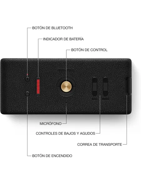 Marshall Middleton II Lautsprecher Black and Brass