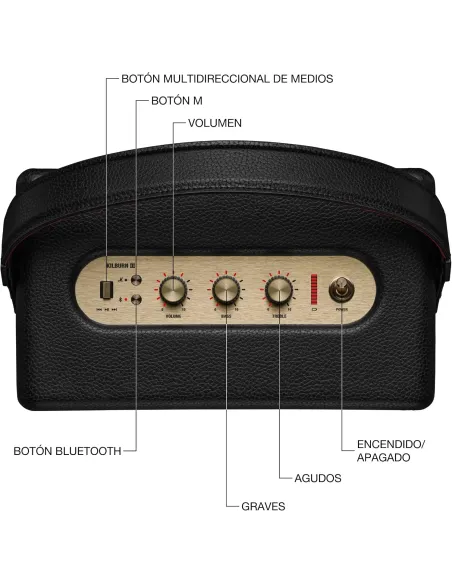 Marshall Kilburn III Black & Brass