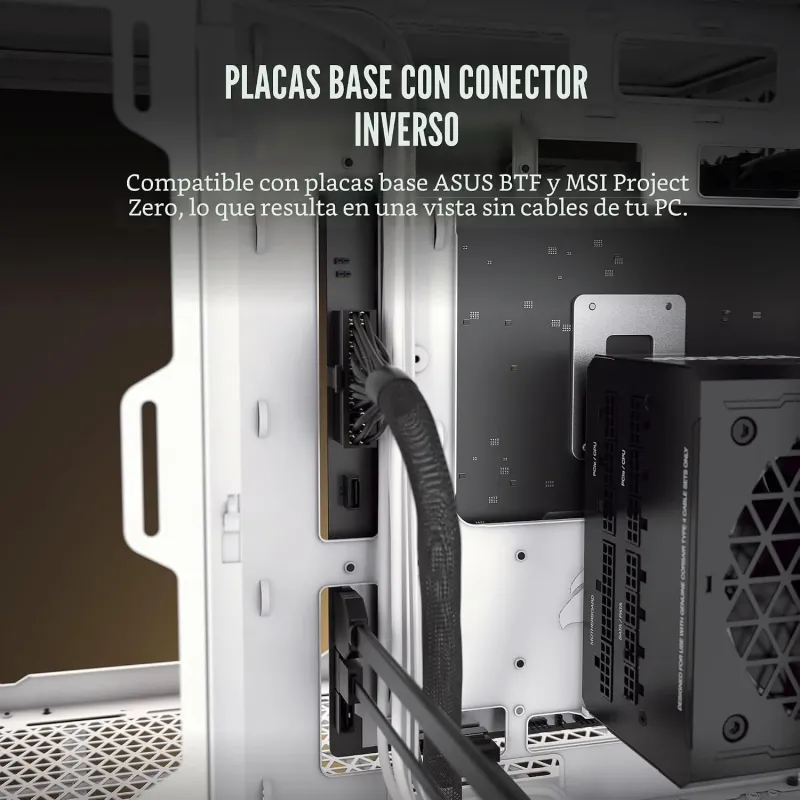 Corsair 6500X Semitorre ATX Doble Cristal Templado USB-C Blanco Bambú