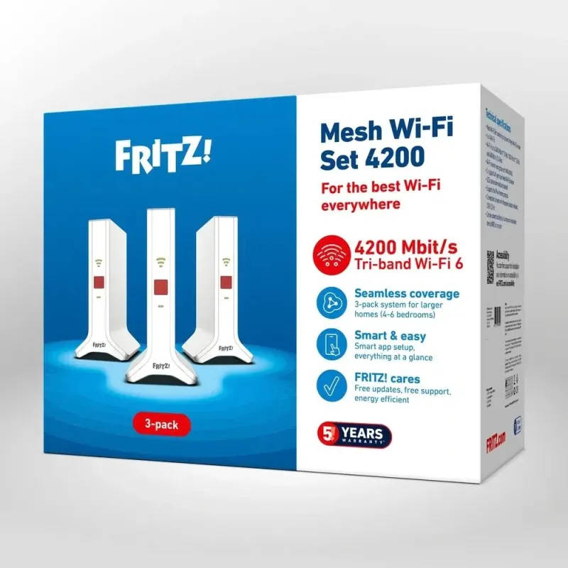 FRITZ!Mesh Set 4200 3-pack International - Wi-Fi 6 Mesh AVM